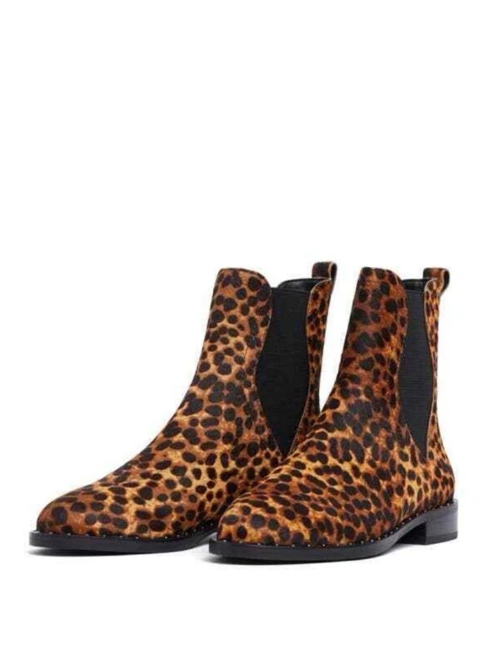 Rebecca Minkoff Leopard Sabeen Cow Hair Chelsea Booties Wild Chic 7 Edgy